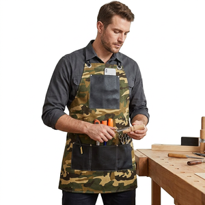 Delantal de Peluquería con Estampado de Camuflaje, con Bolsillos, Impermeable y Duradero, Capa de Salón, Uniforme para Barberías Profesionales - Product Image 5