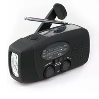 Radio Portabel Mini Tenaga Surya, dengan Senter Am Fm Radio