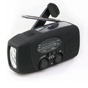 Solar Mini Portable Radio Met Zaklamp Am Fm Radio