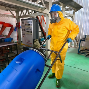 CE chứng nhận chống thấm nước cháy bằng chứng chống tĩnh công nghiệp dùng một lần SMS một thời gian sử dụng an toàn Coverall mui xe khởi động cấp C - Product Image 4