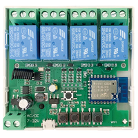 Tuya modul saklar WiFi nirkabel cerdas 4 saluran, Remote Control aplikasi 5V USB 85-32 V AC 7-250 dengan cangkang rumah pintar
