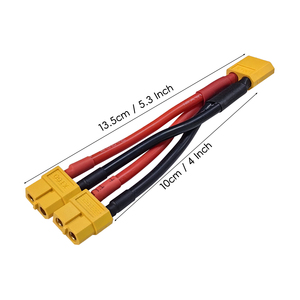 XT60 kabel ekstensi paralel puncak 60A pria/wanita, kabel ekstensi paralel arus tinggi untuk baterai LiPo ESC perlengkapan rumah tangga model RC sepeda motor - Product Image 4