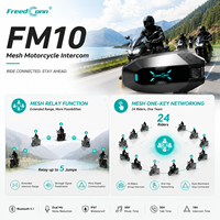 Intercom pour casque de moto FreedConn FM10 Mesh, communication de groupe jusqu'à 24 motards, casque Bluetooth