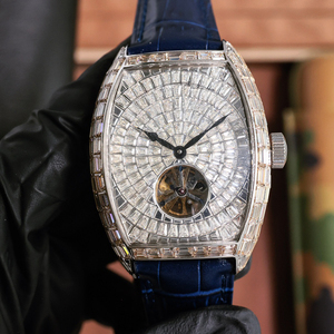 Orologio Super Skeleton da <span class=keywords><strong>Uomo</strong></span>, Elegante Orologio da Polso Impermeabile per Affari, Movimento Meccanico Automatico, Completamente Tempestato di Diamanti - Product Image 4