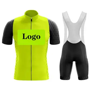 Maillot de cyclisme à impression par sublimation pour hommes, kits de vêtements, combinaison de cyclisme à manches courtes, séchage rapide
