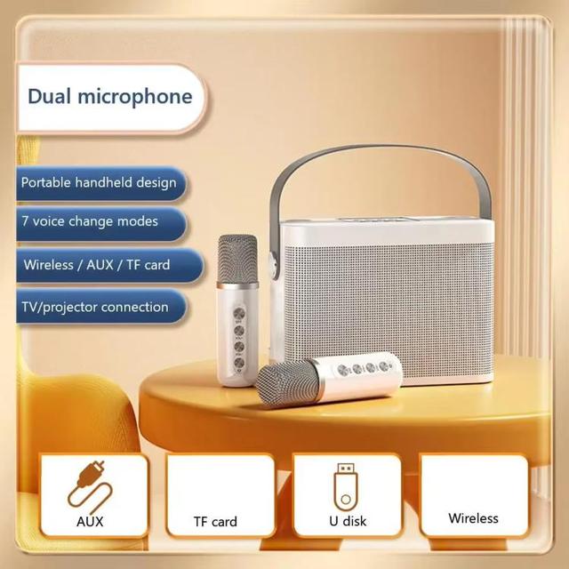 New Arrivals YS-219 Mini with 2 Microphones Portable Karaoke Wireless Speaker