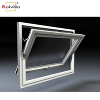 Nouveau système de fenêtre pivotante en verre UPVC fenêtres à pivot central horizontal en PVC