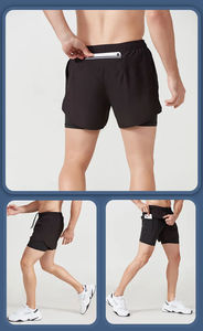 Short de gym personnalisé pour hommes avec poches, entraînement en plein air, course à pied, travail décontracté, short de travail léger, extensible et respirant - Product Image 5