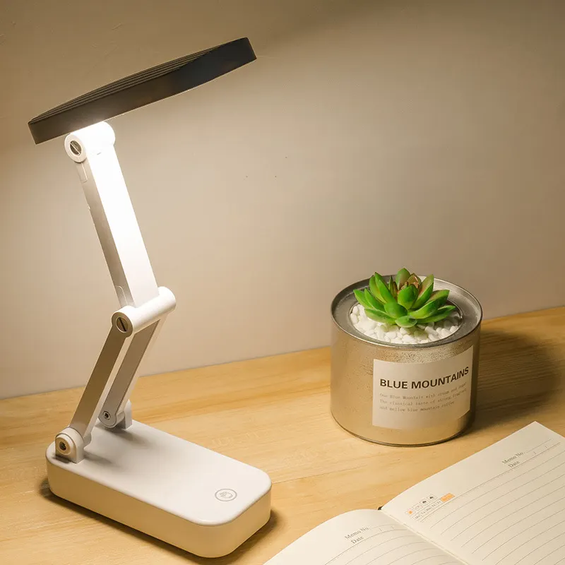 2020 Led Desk Lamp Foldable Bed Reading Book Night Light Usb Power Led Table Lamp Office Modern Battery 1-year ABS