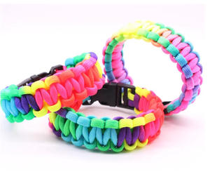 Pulsera Tejida de Cuerda de Paracaídas de Nylon de Siete Hilos Simple - Diseño Creativo Promocional Hecho a Mano para Supervivencia de Emergencia al Aire Libre - Product Image 5
