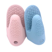 Gants de cuisine en silicone noir résistants à la chaleur, imperméables, roses et bleus, robustes, résistants à la chaleur du four, personnalisables, en caoutchouc, compatibles lave-vaisselle