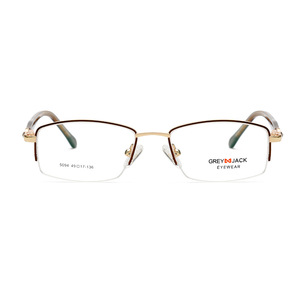 Gafas de metal rectangulares para mujer Grey Jack 5094 con lentes planas y montura mediana - Product Image 2