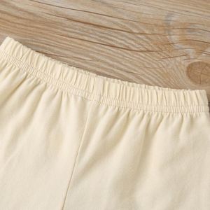 Ensemble de vêtements d'été pour bébés et jeunes enfants filles, 2484, en coton, débardeur uni à une épaule sans manches + short, tenue complète - Product Image 5