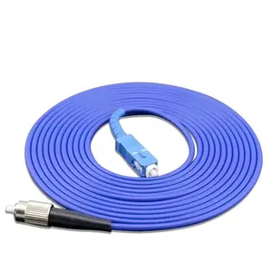 FC/PC-SC/PC SM SX 3.0mm LSZH zırhlı damla Fiber kablo mavi renk 1 metre uzunluk özelleştirilmiş fiber optik yama kablosu