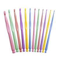 251033 ensemble de 12 pièces 15cm ABS plastique Crochet aiguille crochet ensemble multicolore 2mm-10mm fil Crochet outil Style Simple