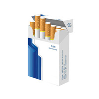 L'emballage des étuis à cigarettes vides est lisse, enduit et imprimé, et le logo personnalisé de l'emballage en carton pliable est fabriqué.