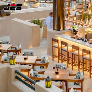 Juego de Muebles de Exterior de Alta Gama J2S para Restaurantes, Mesa y Sillas Modernas de Madera con Sombrilla para Proyectos de Hoteles y Patios - Product Image 2