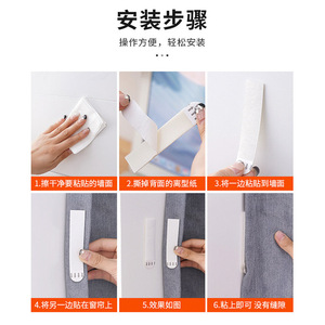 Bandes adhésives double face Velcro avec crochets autocollants pour rideaux, fenêtres, portes, décoration intérieure - Product Image 5