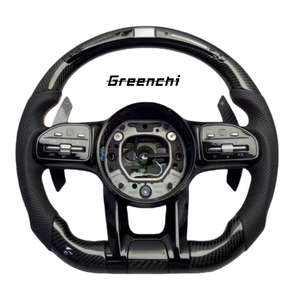 Personalizzazione Volante in Pelle con LED e Fibra di Carbonio per Mercedes Benz <span class=keywords><strong>AMG</strong></span> Classe <span class=keywords><strong>C</strong></span> E S G W204 <span class=keywords><strong>W205</strong></span> W222 G500 G55 G63 S500 S320 - Product Image 1