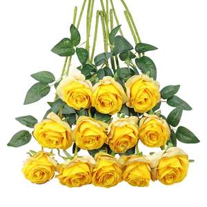 52cm piante artificiali rosa testa fiori fiori decorativi ghirlande per sempre fiore decorazione festa di nozze copricapo decorazione sposa - Product Image 4