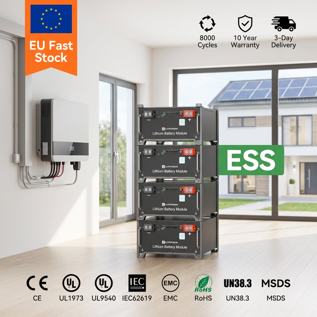 LITHTECH 48V Solar Inverter Battery 5Kw 10Kw 15KW 48V 100Ah 200Ah 300Ah LiFePO4 Rack Battery 48V Lithium Ion Phosphate Battery