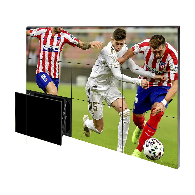 2024 מחיר זול סופר דק 55 אינץ' קיר וידאו LCD 3x3 תצוגת פרסום לסופרמרקט, קיר וידאו שילוט דיגיטלי