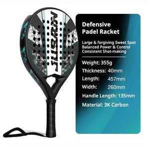 Raqueta <span class=keywords><strong>de</strong></span> Pádel <span class=keywords><strong>de</strong></span> Fibra <span class=keywords><strong>de</strong></span> Carbono 3K, Raqueta <span class=keywords><strong>de</strong></span> Pádel <span class=keywords><strong>de</strong></span> Grafito, Forma <span class=keywords><strong>de</strong></span> Diamante/Lágrima/Redonda, OEM Personalizada, Control Completo, Alto Rendimiento, Venta al Por Mayor - Product Image 5
