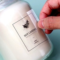 Etiqueta engomada del logotipo Etiqueta personalizada Botella Café Cosméticos Etiqueta transparente impermeable Etiquetas de embalaje personalizadas