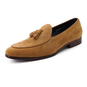 Vêtements de cérémonie d'affaires première couche en cuir de vachette printemps respirant léger hommes britannique coréen pointu marié carré à lacets - Product Image 5