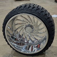 Jantes de camion polies forgées 4x4 tout-terrain 22x12 22x14 24x12 24x14 26x16 avec enjoliveurs flottants personnalisés 8x170 8x180 8x6.5 6x5.5 6*135