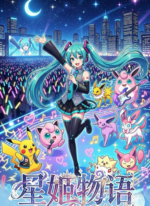 Offre Spéciale : Cartes de Collection Artistiques PGu Pokémon et Vocaloid <span class=keywords><strong>Star</strong></span> Princess <span class=keywords><strong>Saga</strong></span> – Cartes à Jouer Édition Limitée – Cadeaux Surprise - Product Image 2