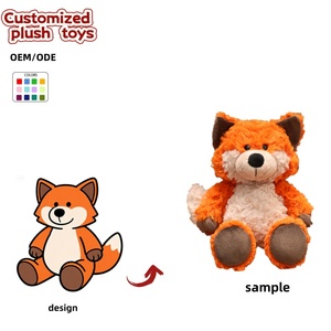 Peluche renard orange personnalisée OEM/ODM - Couleurs et motifs personnalisables, renard en peluche personnalisé avec fourrure moelleuse pour cadeaux - Product Image 1