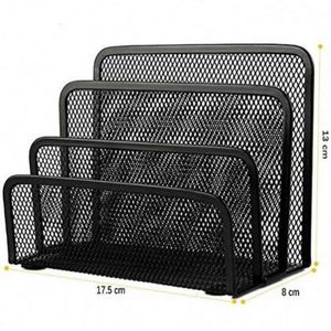 Wholesale High Quality Metal <b>Mesh</b> 3 Vertical Compartments Desk Mail Organizer Letter Holder - Product Image 3