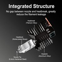 Kit Hotend untuk Snapmaker U1 Kepala Cetak Ekstruder Pemanas Cepat Keramik dengan Nosel Baja yang Diperkeras Termasuk Sikat Kaus Kaki Silikon