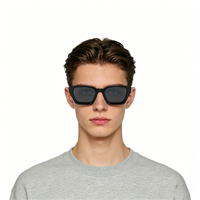 Lunettes de soleil en acétate polarisées européennes américaines à la mode nouveauté lunettes de soleil à monture épaisse carrées à la mode personnalisées