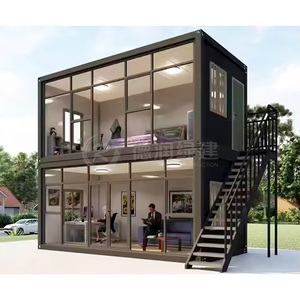 Maison conteneur démontable écologique à ossature acier, unité préfabriquée détachable, économe en énergie pour bureau extérieur et entrepôt en Europe - Product Image 2