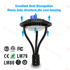 ROMANSO 알루미늄 극 Ip65 60W 100W 150W 정원 스파이크 램프 장식 Led 풍경 조명 상단 가로등