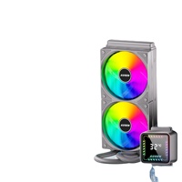 Refroidisseur d'eau pour processeur intelligent tout-en-un GT360 avec écran numérique, ventilateur ARGB, contrôle de la vitesse PWM pour boîtiers d'ordinateur
