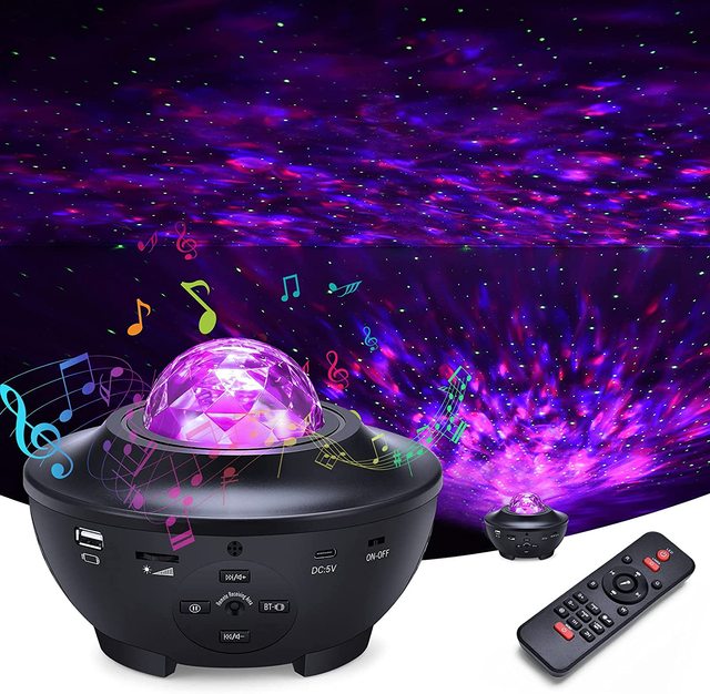 Music BT Speaker Voice Remote Control Star Master Starry Projector 3D Baby Kids Night Light