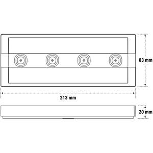 Lámpara LED de Emergencia Beghelli, 4 Cabezales, 1W, 3 Horas de Autonomía, Material de PC, Control por Interruptor - Product Image 3