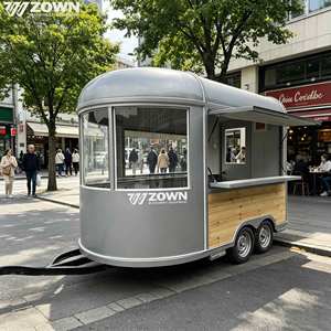 Stainless Steel Electric Towable Food <b>Trailer</b> Mobile Catering <b>Concession</b> <b>Trailer</b> Factory Direct CE Approved - Product Image 1