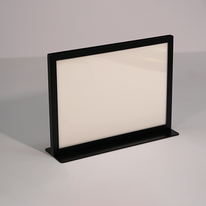 Thực tế kim loại Máy tính để bàn Menu hiển thị bảng Áp phích thẻ kinh doanh đứng cho cửa hàng văn phòng Bảng trang trí phụ kiện - Product Image 3