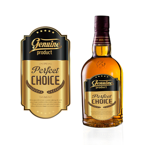 Wholesale Custom Adhesive Embossed Gold Foil Wine Whiskey 3D <strong>Label</strong> Stickers Luxury Brand Textured for Private Luxury Red Wine - Product Image 2