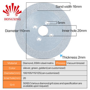 4 אינצ 'ים כסף ואקום חיתוך השחזה גלגל שיש דיסק אבן גרניט ליטוש גיליון דיסק - Product Image 6