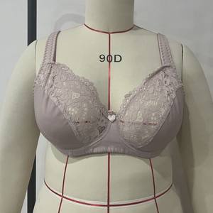 Прямая продажа от производителя, русское женское сексуальное кружевное белье больших размеров, широкий плечевой ремень, однотонная чашка - Product Image 5