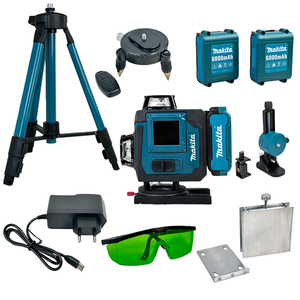 Nivel <span class=keywords><strong>Láser</strong></span> Verde <span class=keywords><strong>Makita</strong></span> 4D de 16 Líneas con Juego Completo de Control Remoto y Trípode para Construcción en Interiores y Exteriores - Product Image 1
