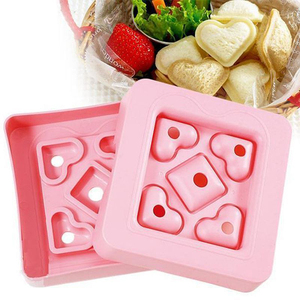 Mini <strong>Heart</strong> <strong>Shape</strong> Plastic Sandwich Mold Bread Toast Mould <strong>Cutter</strong> DIY Baking Tools - Product Image 1