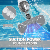 Aspirateur de piscine portable sans fil en PVC de luxe rechargeable pour piscines hors sol