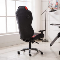 Silla de Computadora Ergonómica Giratoria con Logotipo Personalizado, Silla de Juego de Cuero Reclinable y Ajustable en Altura para PC con Bluetooth