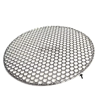 Grille de barbecue ronde en acier inoxydable 304 de qualité alimentaire, diamètre 10-40 cm, avec mailles alvéolées pour charbon de bois
